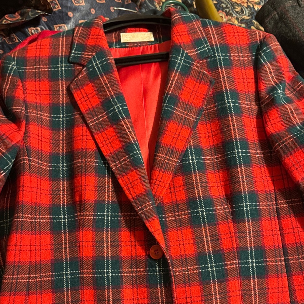 Pendleton Red and Green Plaid Jacket